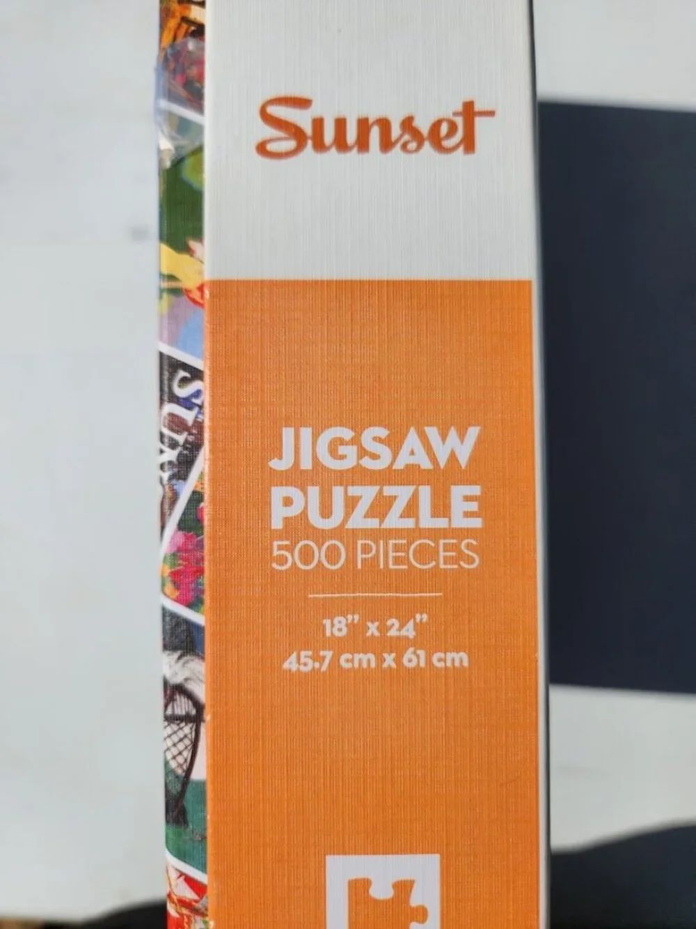 500 Piece New York Puzzle Company Jigsaw Puzzle Fall Flavor Vintage Sunset Magaz